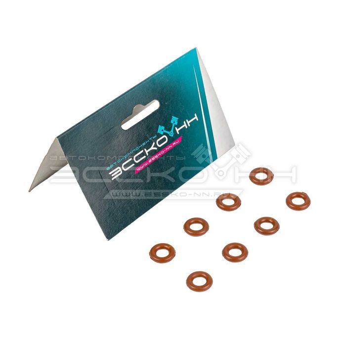 Кольцо уплотнительное форсунки дв. 406 КРАСНОЕ (к-т 8 шт)