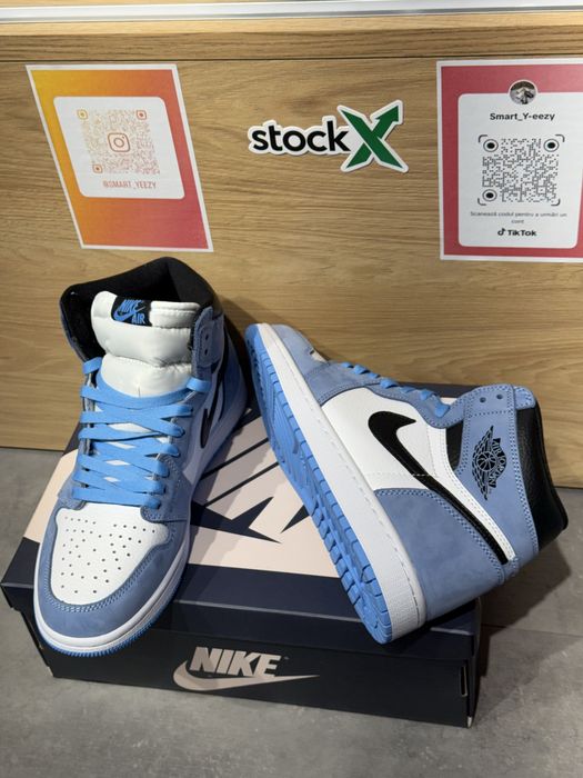 Nike Air Jordan 1 High Retro University Blue , Poze reale 37-45