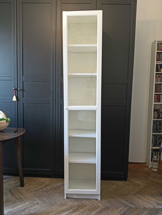 Bibliotecă cu etajere, albă