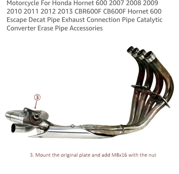 Honda HORNET PC41 Exhaust Cat Eliminator ...eliminare catalizator( pastrare toba originala)