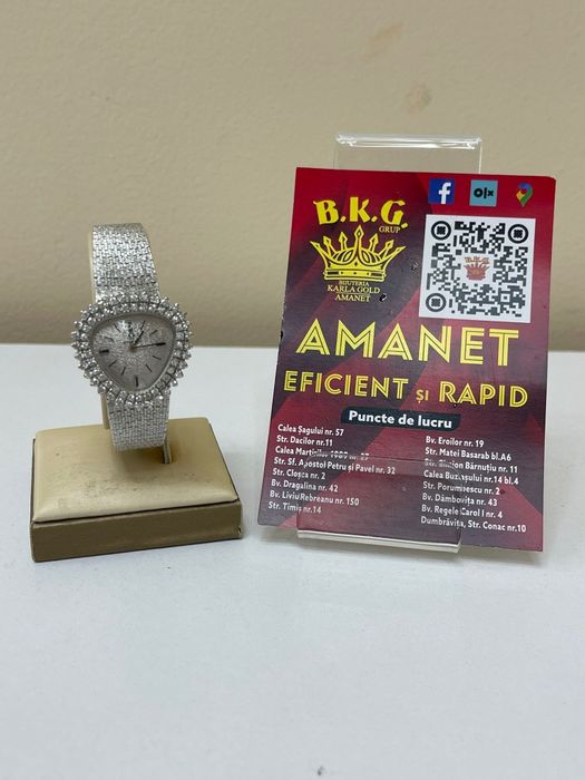 Ceas Omega cu pietre prețioase Aur 14K Amanet BKG