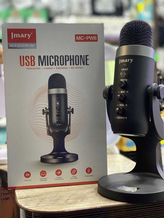 Профессиональный настольный студийный микрофон Jmary MC- PW8