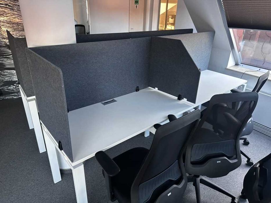 Двоен офис бенч / бюро с прегради – 260×65×75 см