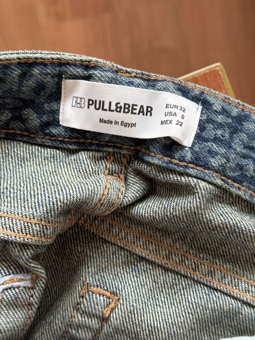 Джинсы с леопардовым принтом Pull&Bear