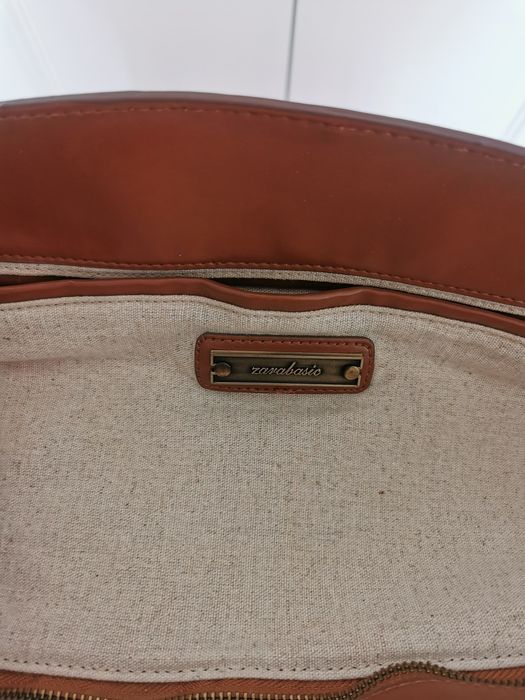 Кожена чанта - Zara Basic
