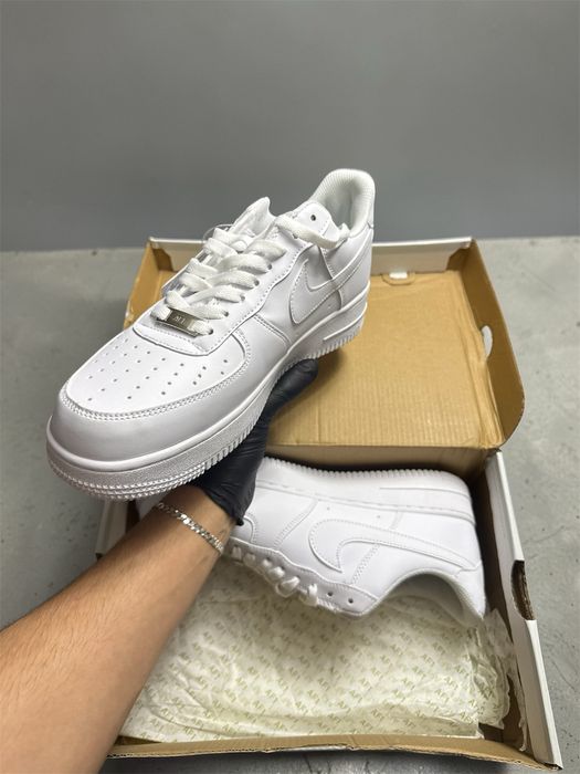 Papuci af1 culoare alba