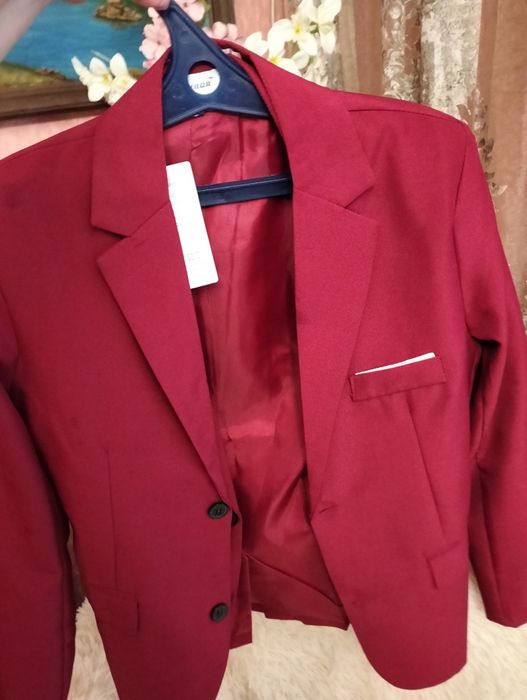 Пиджак мужской бордовый