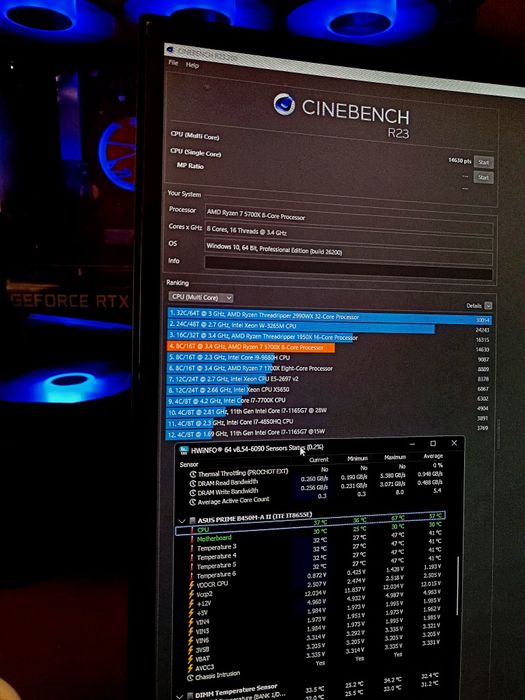 PC Gaming Ryzen 5700x / RTX 3060Ti Aorus Master / 16gb RAM Corsair Vengeance RGB 3600mhz / 700 FPS Cs2 Benchmark