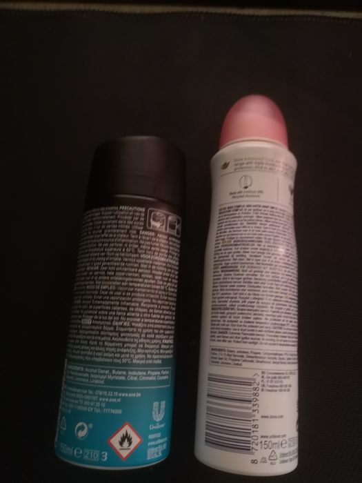 Vand deodorante Dove, AXE 150 ml noi