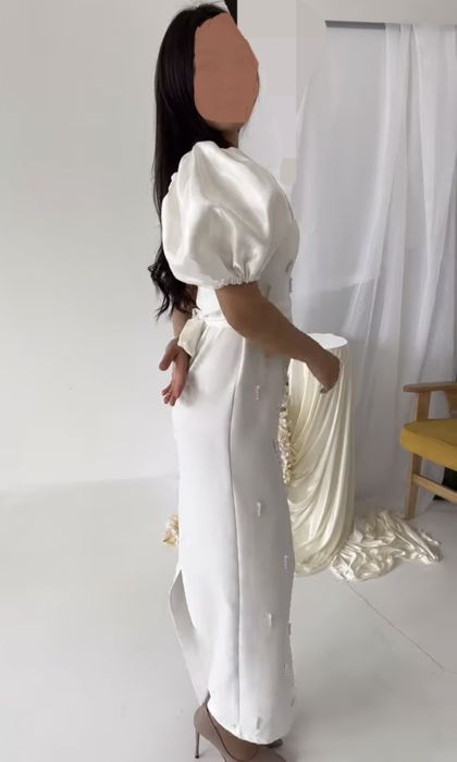 Прокат платья. Белое жемчужное