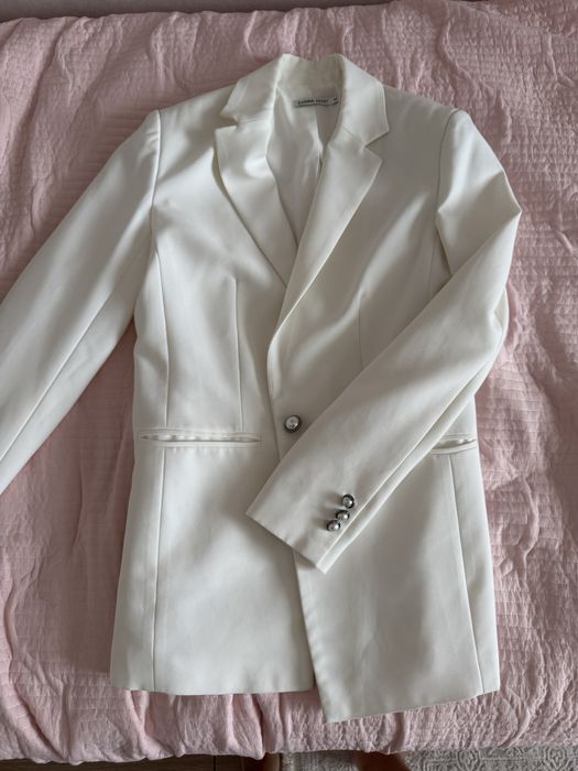 Пиджак белый зара