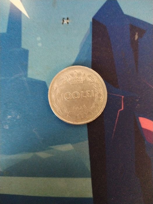 Monedă istorică 100 Lei 1943 - Regele Mihai I, Regatul României (WW2)