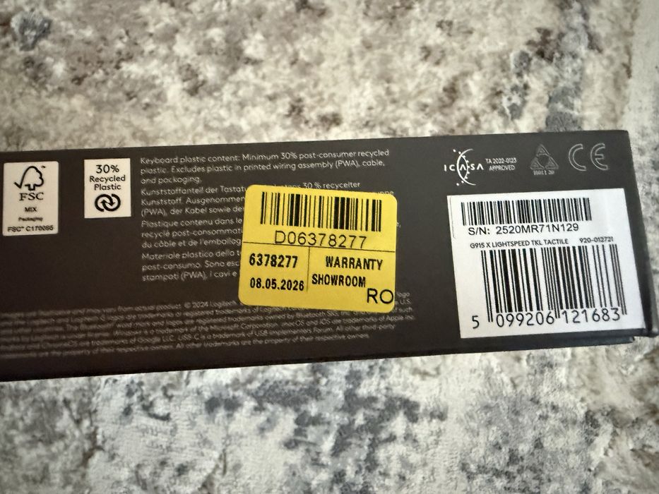 Tastatura Logitech G915X TKL Noua Sigilata
