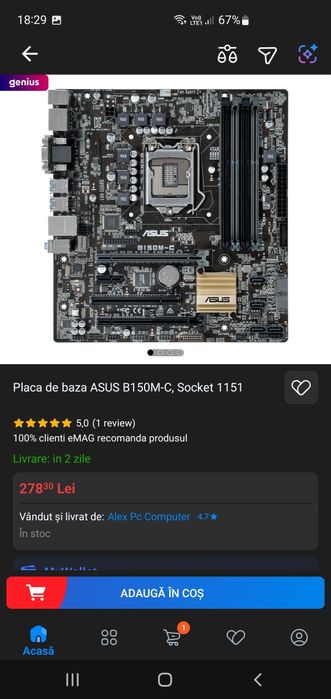 Kit Placa de Baza + Procesor + 8gb Ram + Cooler