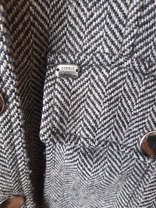 Пальто серое в клетку