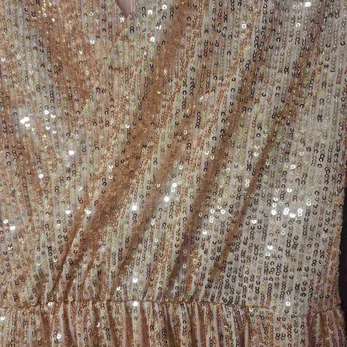 Дамски рокли с пайети, розово злато, другата меланж М