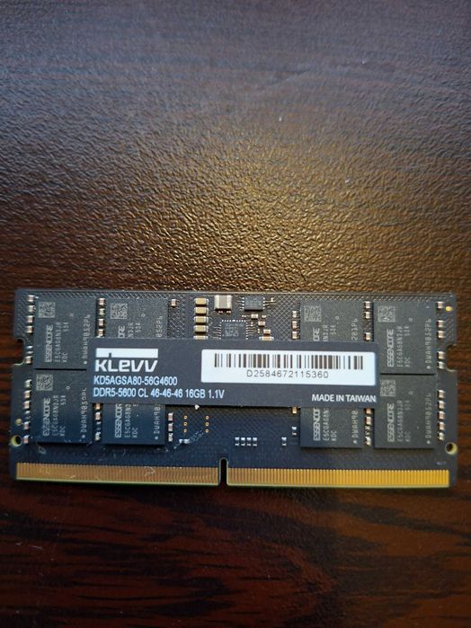 16GB (1x16GB) DDR5 5600 SODIMM (лаптоп) памет с ниска латентност
