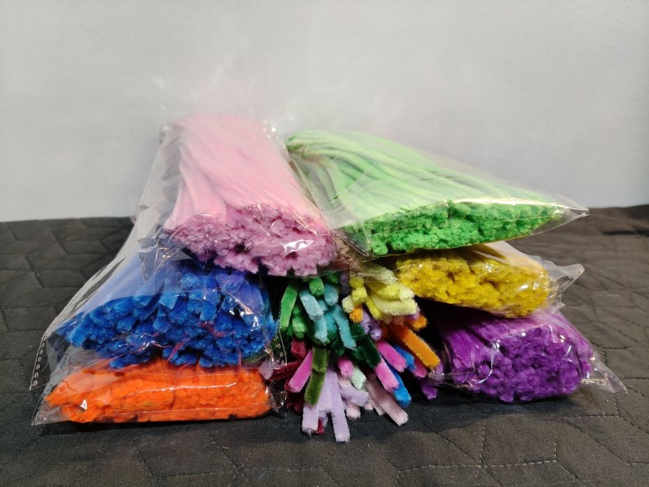 Sârme plușate pipe cleaners colorate