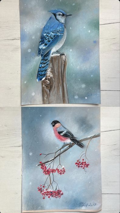 Картины акварелью и пастелью