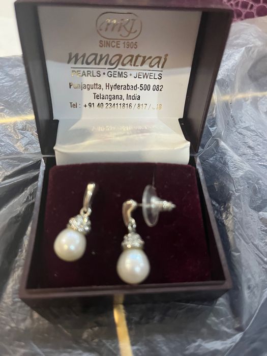 Сережки- жемчуг натуральный