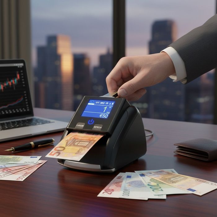 Детектор за фалшиви банкноти AL-130T – UV + MG, LCD дисплей