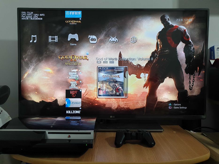 PS3 modat CFW 250 GB + 30 jocuri (GTA V, Red Dead, God of War, NFS)