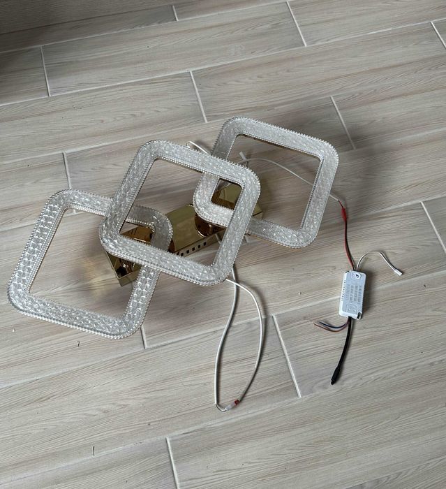 LED люстра с кристаллическим декором
