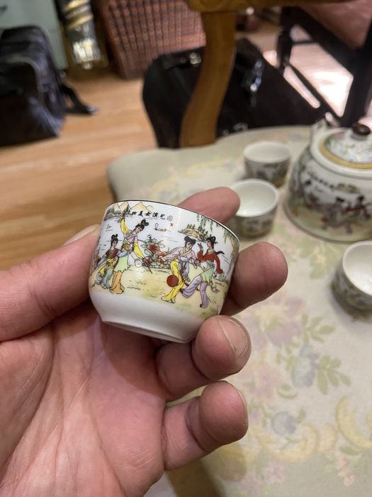 стар японски сервиз за саке порцелан