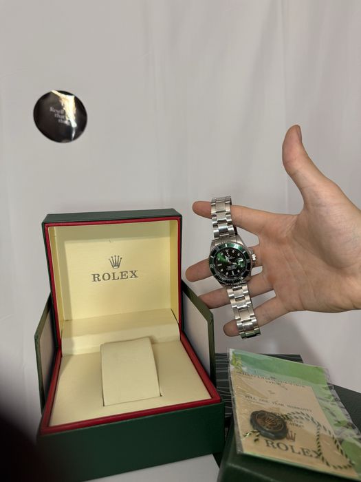 Ceas Rolex Argintiu Verde Premium // Oyster Perpetual Date Submariner