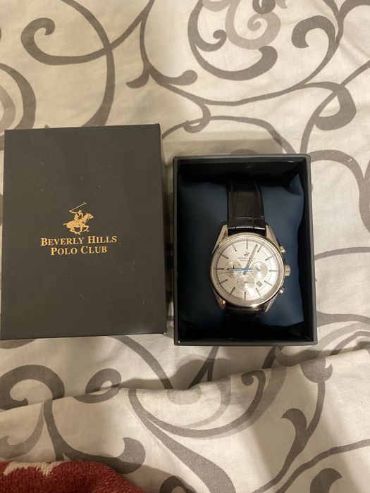 Часы BEVERLY HILLS POLO CLUB Black Leather Strap