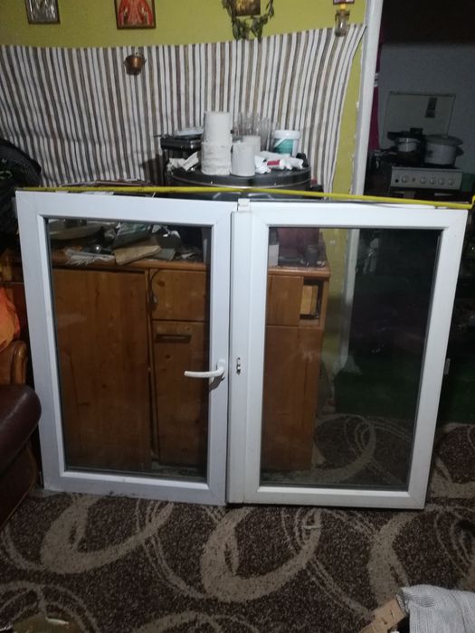 Geam termopan fără toc  dublu 1 metru 39 lungimea  1 metru si 7 înălți