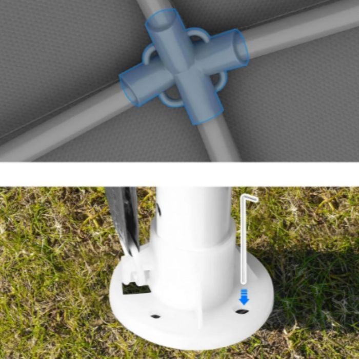 Сгъваема градинска шатра 3x3 м – Здрава метална конструкция, регулируе