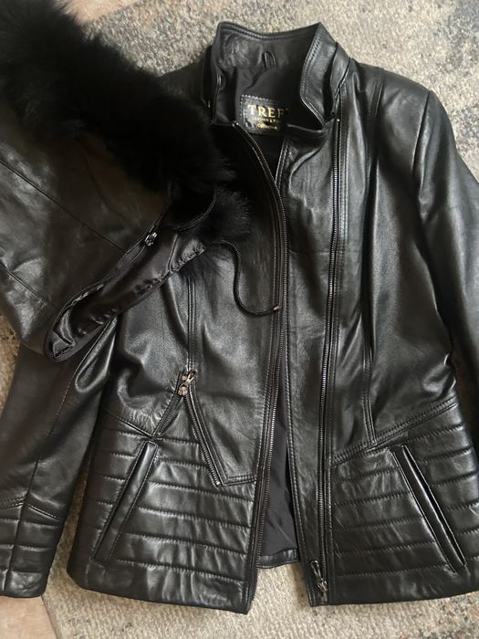 Дамско кожено яке ест.кожа S размер