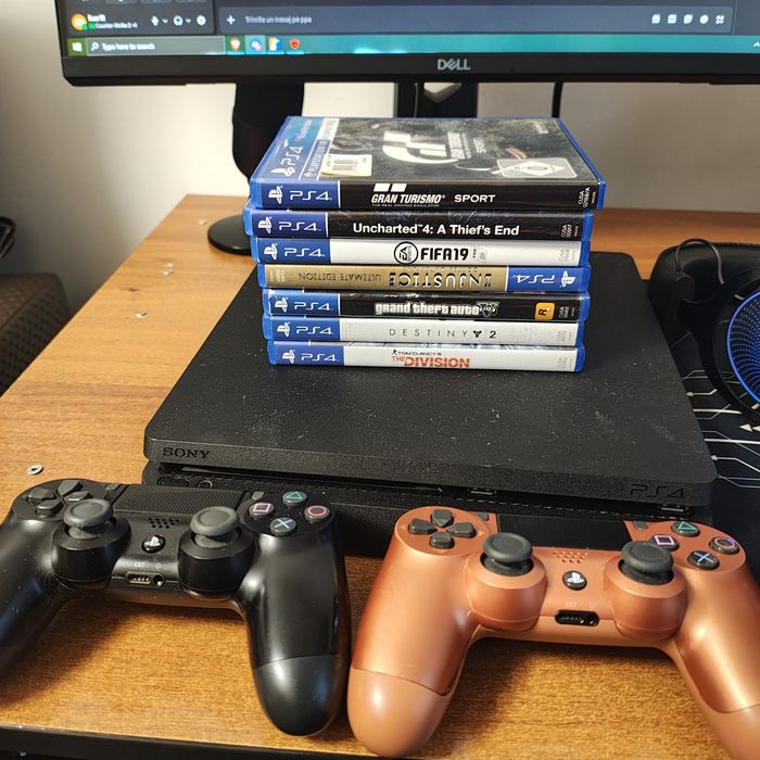 Vând PlayStation 4 512GB | 2 Controller-e | Jocuri | Stare 10/10