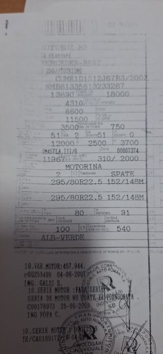 Piese autocar Mercedes Tourismo 0350, euro3