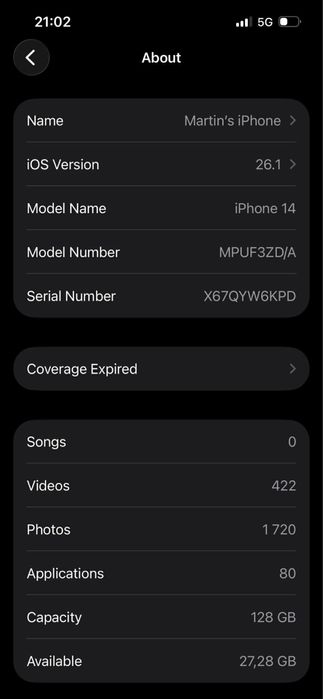 iphone 14 Варнаа 128gb