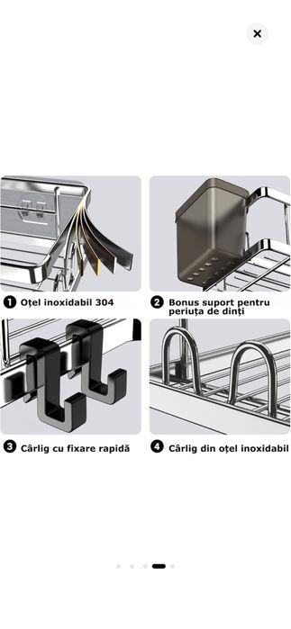 Raft colt dus din inox