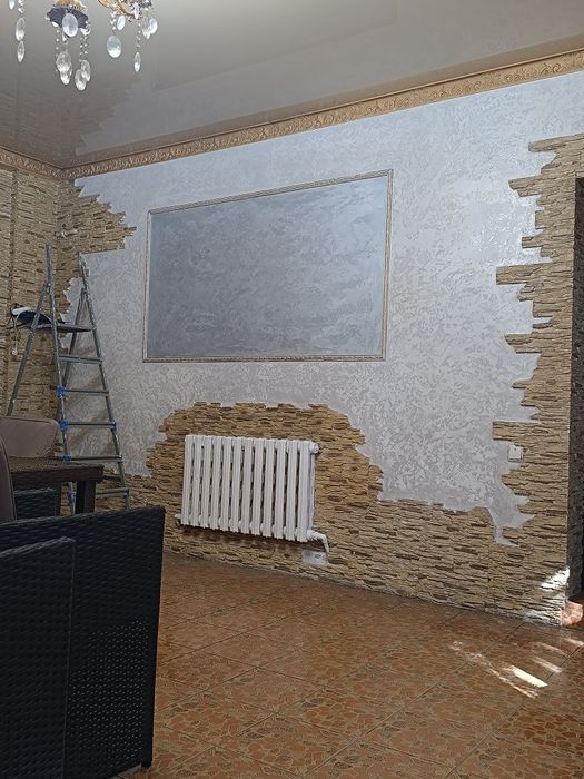 Отделка левкас кафель