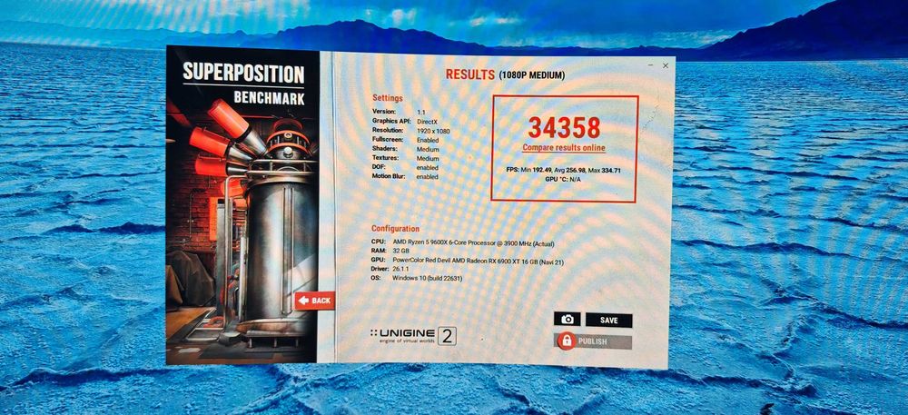 ТОП Геймърско PC Ryzen 5 9600X/32Gb/1TB SSD/RD 6900XT 16Gb/Гаранция