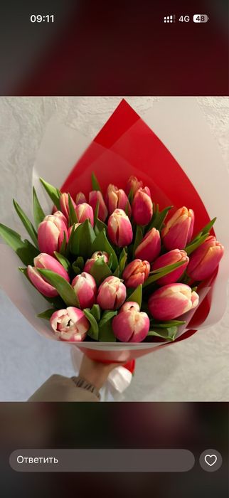 Тюльпаны свежие букеты