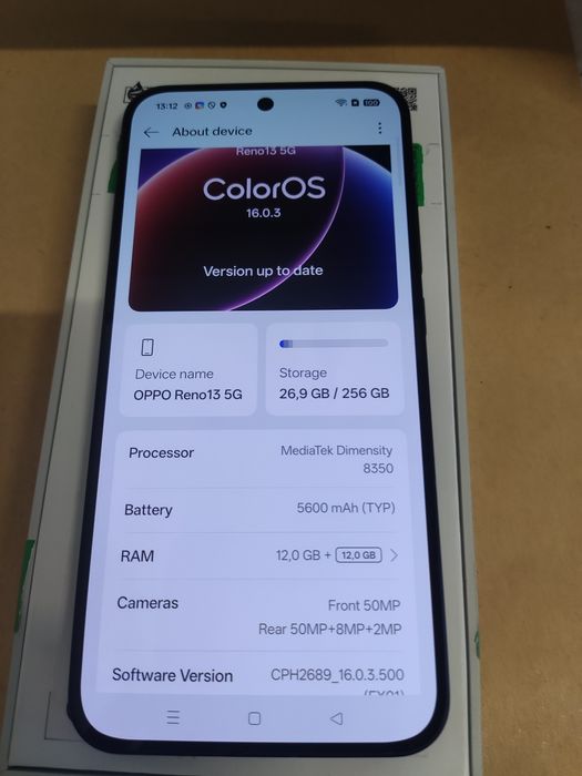 Oppo Reno 13 5G 12G ram 256Gb full box