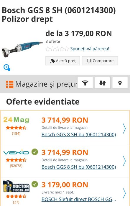 Polizor, flex drept,bosch (biax) GGS 8 SH