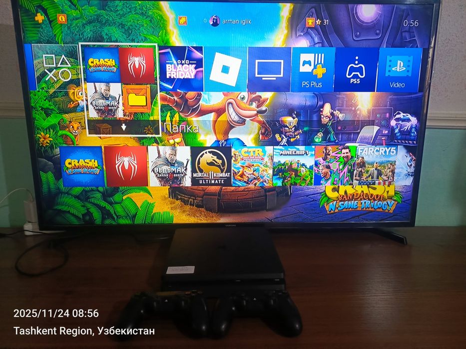 Ps4 slim 1TB +30 официальный игры+гарантия пс4 сони sony playstation