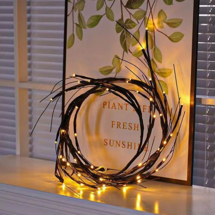 Светещо дърво за стена Лампички с дистанционно управление