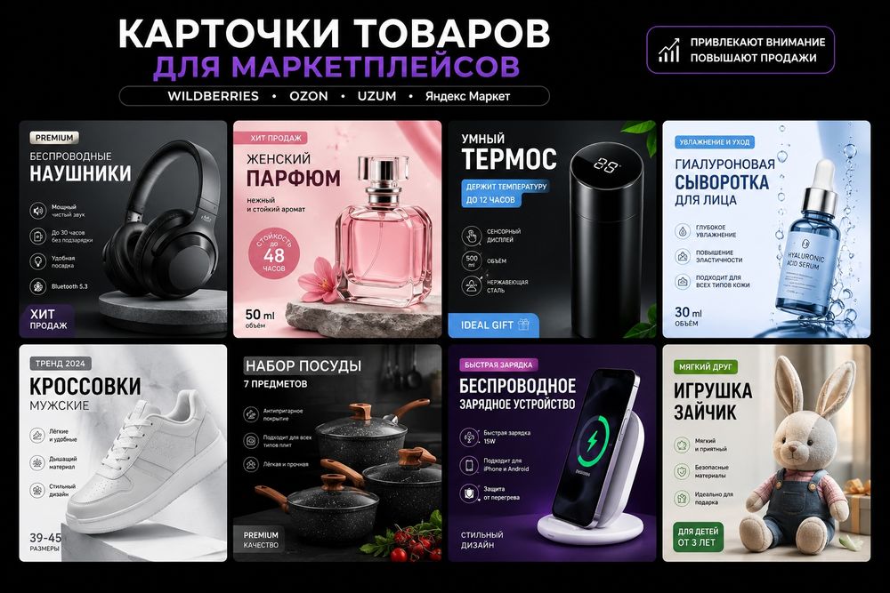 Фотокарточки для маркетплейсов