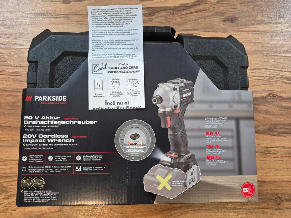 Masina de insurubat (impact) cu acumulator PARKSIDE PDSSAP 20-Li D3