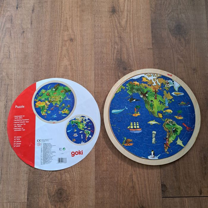 Двулицев дървен пъзел GOKI