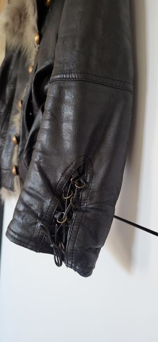 Кожено яке Gil Santucci,сребърна лисица S/M