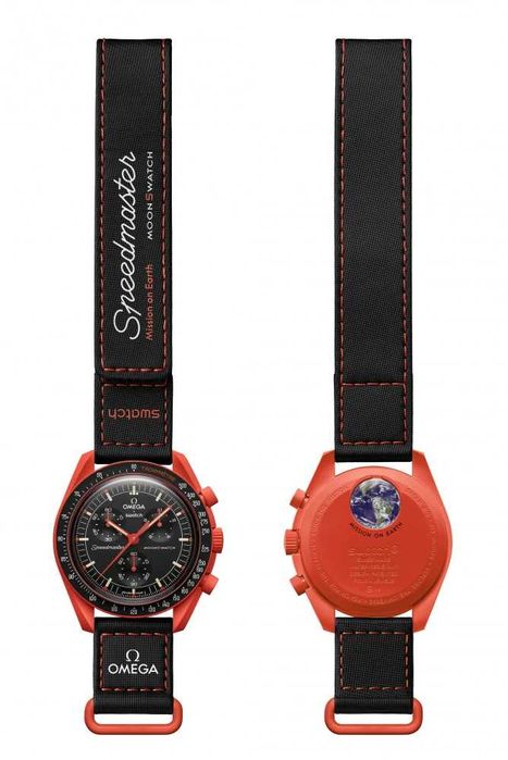 Ceas SWATCH X OMEGA MISSION TO EARTH LAVA Edition Chronograf Superb !!