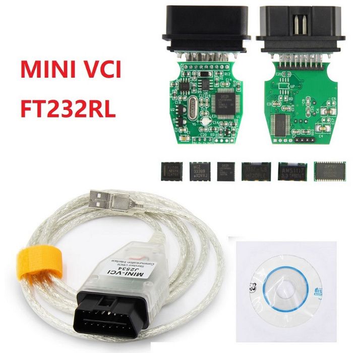 Interfata tester MINI VCI obd2 TOYOTA Techstream 2024